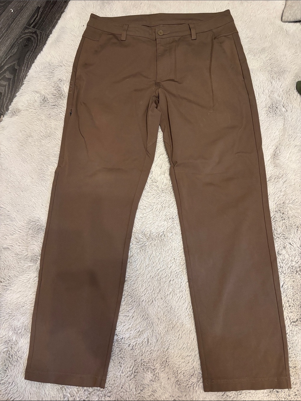 BYLT Basics Brown Straight-Leg Chinos
